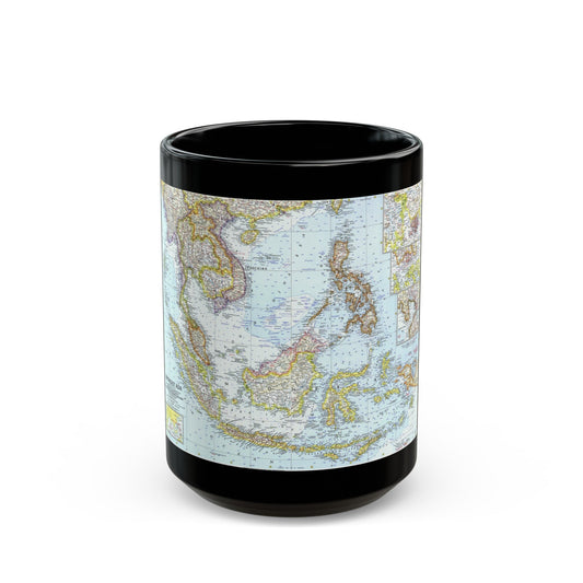 Asia - Southeast (1961) (Map) Black Coffee Mug-15oz-The Sticker Space