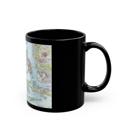 Asia - Southeast (1961) (Map) Black Coffee Mug-The Sticker Space