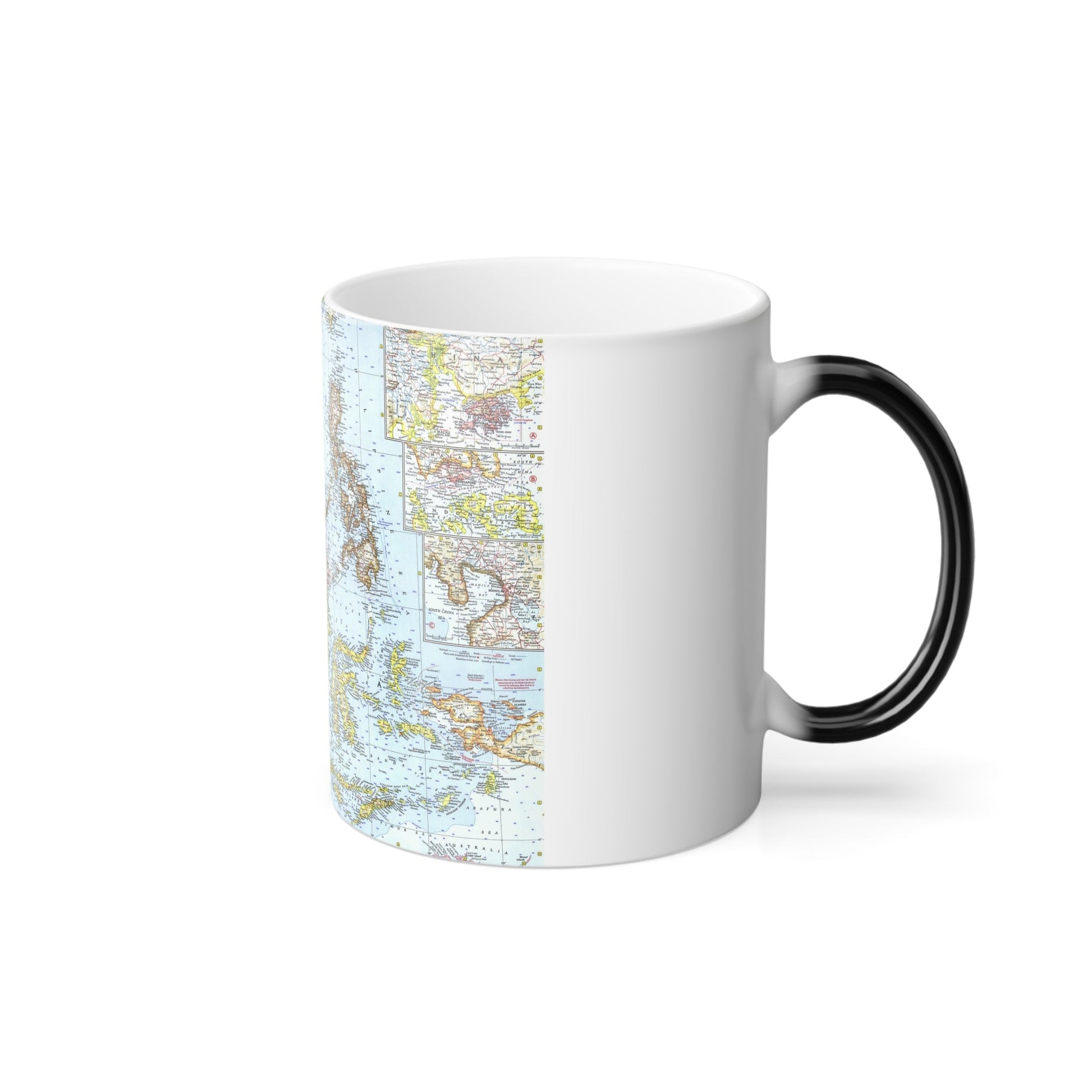 Asia - Southeast (1961) (Map) Color Changing Mug 11oz-11oz-The Sticker Space