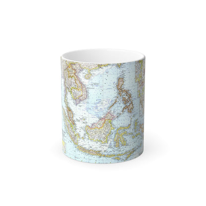 Asia - Southeast (1961) (Map) Color Changing Mug 11oz-11oz-The Sticker Space