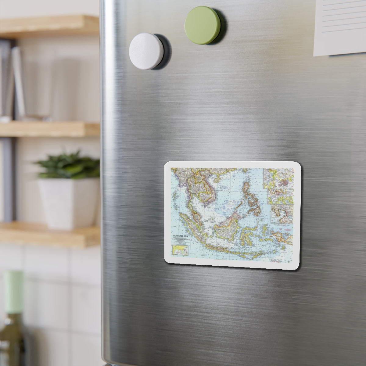 Asia - Southeast (1961) (Map) Refrigerator Magnet-The Sticker Space