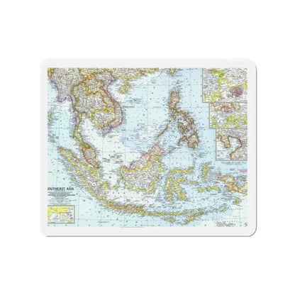 Asia - Southeast (1961) (Map) Refrigerator Magnet 2 Inch - The Sticker Space