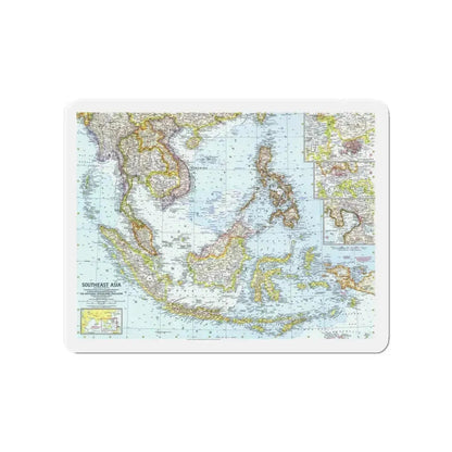 Asia - Southeast (1961) (Map) Refrigerator Magnet 4 Inch - The Sticker Space