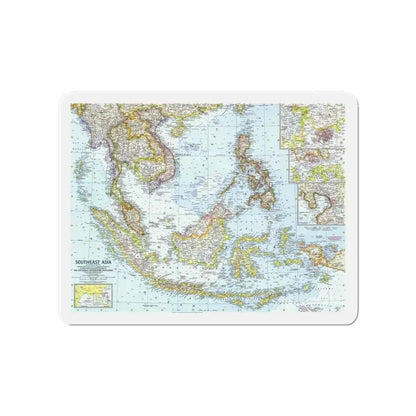 Asia - Southeast (1961) (Map) Refrigerator Magnet - The Sticker Space