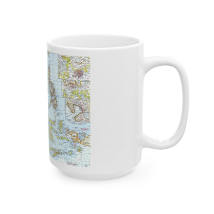 Asia - Southeast (1961) (Map) White Coffee Mug-The Sticker Space