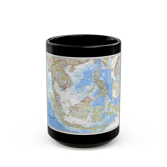 Asia - Southeast (1968) (Map) Black Coffee Mug-15oz-The Sticker Space