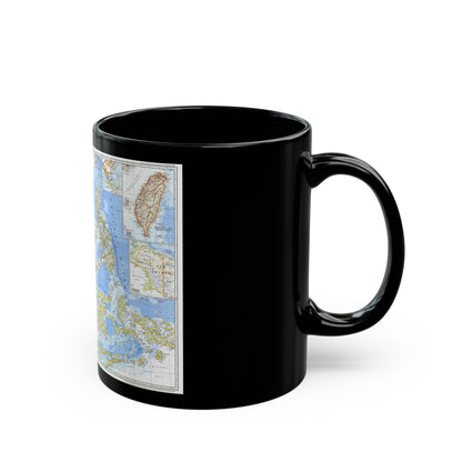 Asia - Southeast (1968) (Map) Black Coffee Mug-The Sticker Space