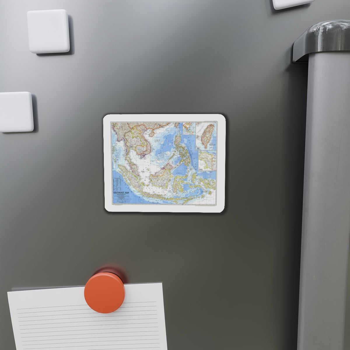 Asia - Southeast (1968) (Map) Refrigerator Magnet-The Sticker Space