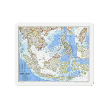 Asia - Southeast (1968) (Map) Refrigerator Magnet - The Sticker Space