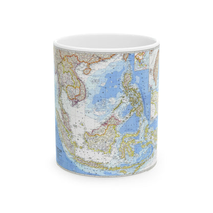 Asia - Southeast (1968) (Map) White Coffee Mug-11oz-The Sticker Space