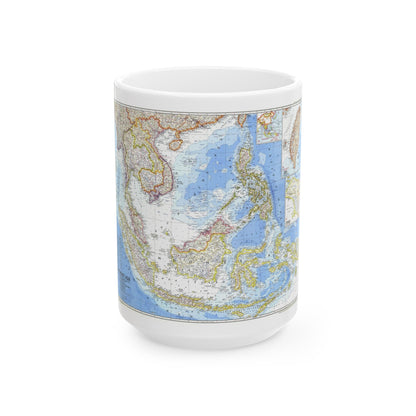 Asia - Southeast (1968) (Map) White Coffee Mug-15oz-The Sticker Space