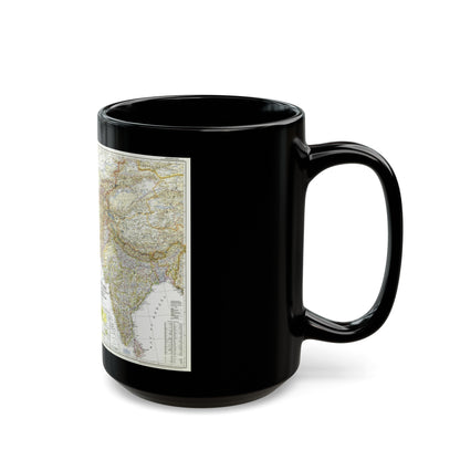 Asia - Southwest (1952) (Map) Black Coffee Mug-The Sticker Space