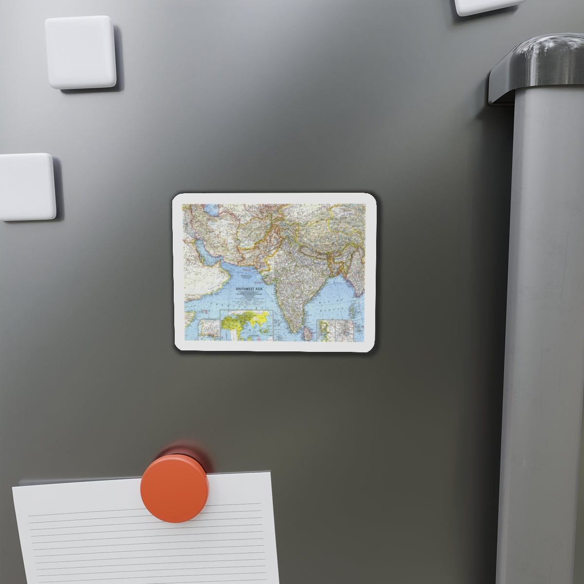 Asia - Southwest (1963) (Map) Refrigerator Magnet-The Sticker Space