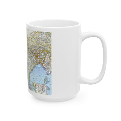 Asia - Southwest (1963) (Map) White Coffee Mug-The Sticker Space