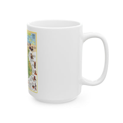 Asia - The Peoples of Mainland Southeast (1971) (Map) White Coffee Mug-The Sticker Space