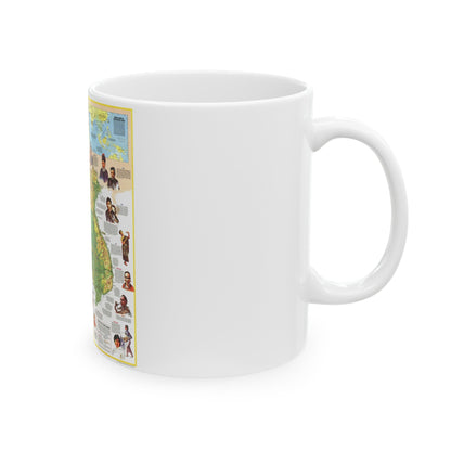 Asia - The Peoples of Mainland Southeast (1971) (Map) White Coffee Mug-The Sticker Space