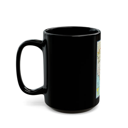 Asia - Viet Nam, Cambodia, Laos (1965) (Map) Black Coffee Mug-The Sticker Space