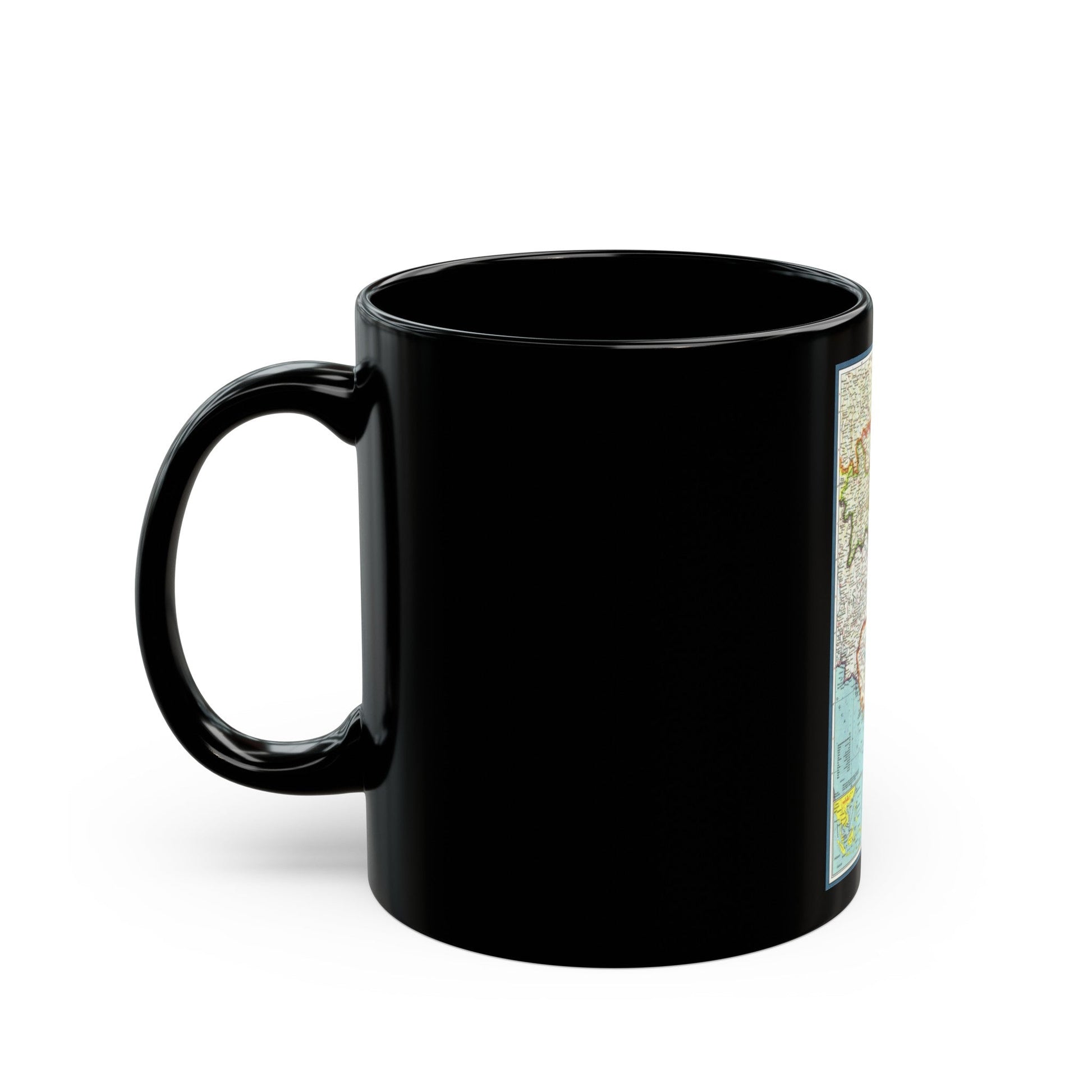 Asia - Viet Nam, Cambodia, Laos (1965) (Map) Black Coffee Mug-The Sticker Space