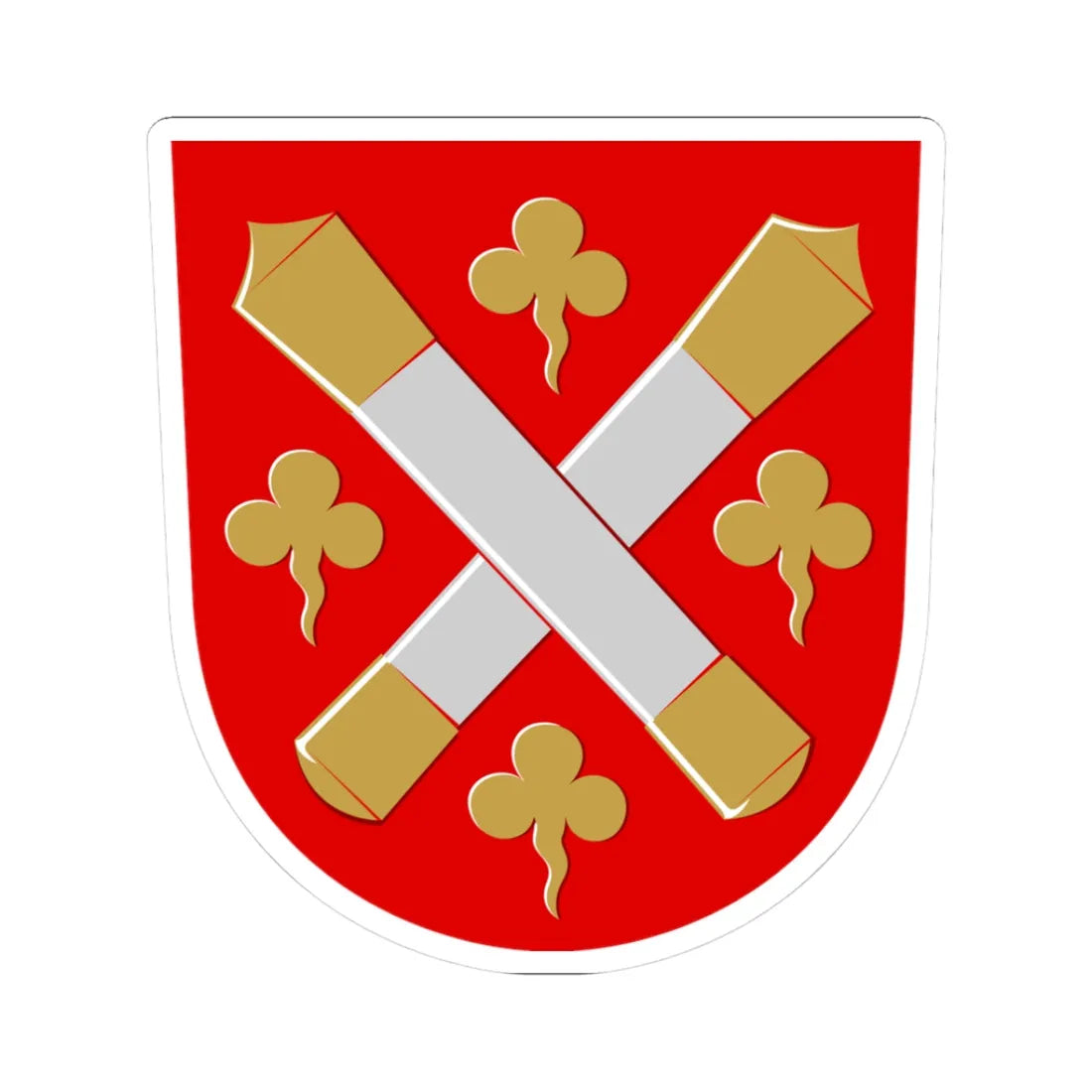 Askainen.vaakuna (Finland) (Coat of Arms) STICKER Vinyl Kiss-Cut Decal 3 Inch White - The Sticker Space
