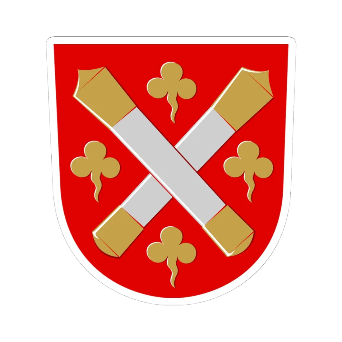 Askainen.vaakuna (Finland) (Coat of Arms) STICKER Vinyl Kiss-Cut Decal 4 Inch White - The Sticker Space