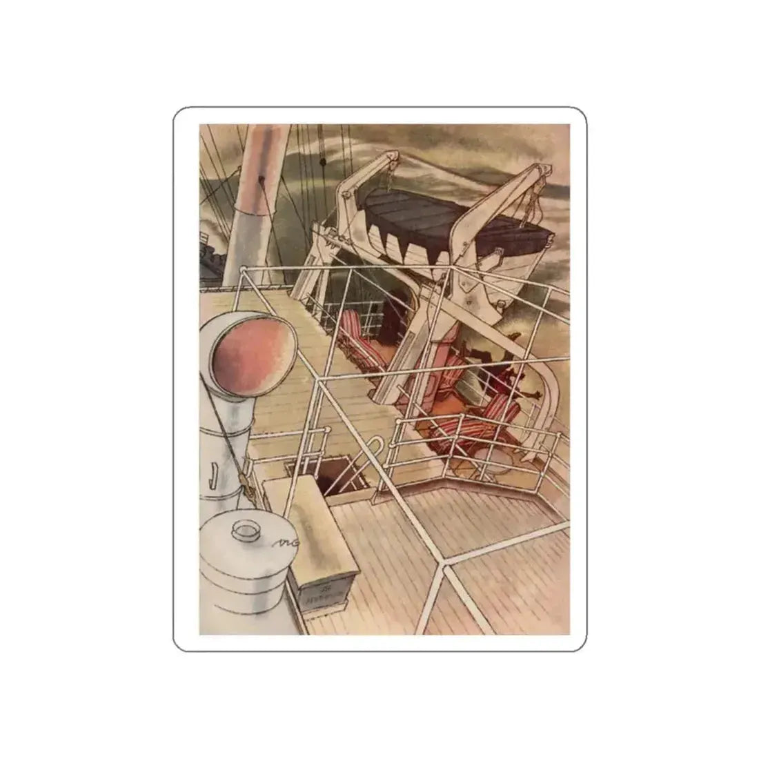 Asleep In The Deep (1), Cosmopolitan, February 1958 (Magazine Illustration) STICKER Vinyl Die-Cut Decal White Die-Cut 2 Inch - The Sticker Space