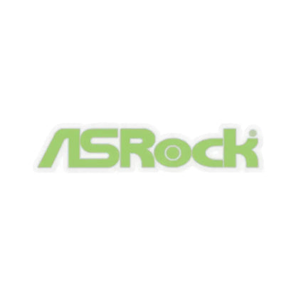 ASRock Inc. (version 2) (Logo) STICKER Vinyl Kiss-Cut Decal 3 Inch Transparent - The Sticker Space