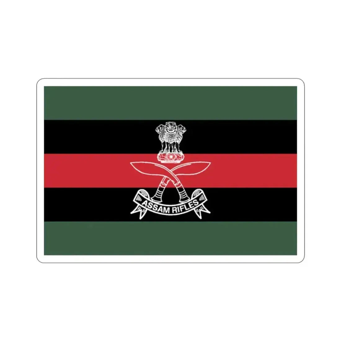 Assam Rifles Flag (India) STICKER Vinyl Die-Cut Decal 2 Inch - The Sticker Space