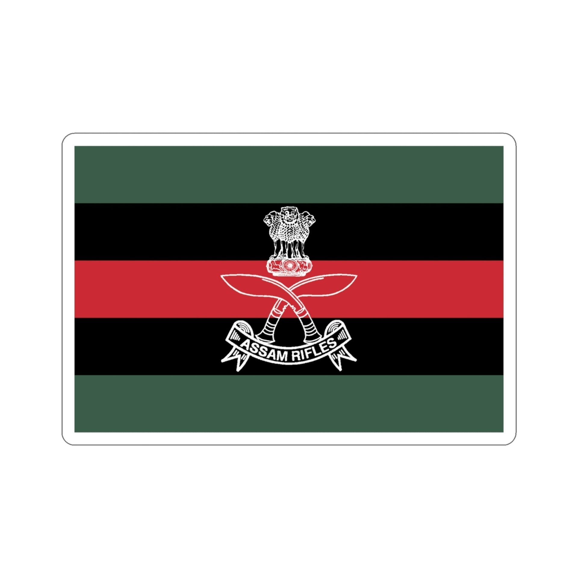 Assam Rifles Flag (India) STICKER Vinyl Die-Cut Decal only $3.29 – The  Sticker Space