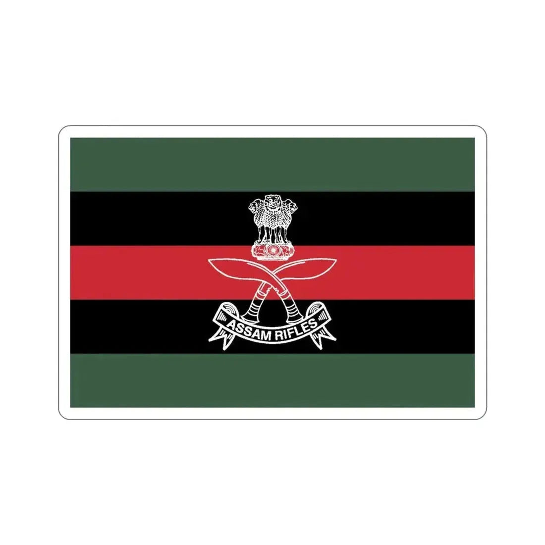 Assam Rifles Flag (India) STICKER Vinyl Die-Cut Decal - The Sticker Space