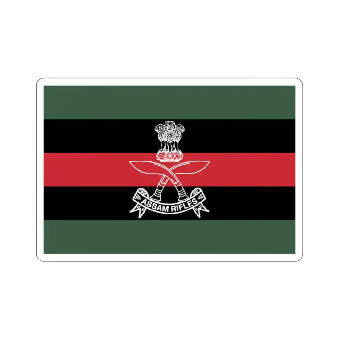 Assam Rifles Flag (India) STICKER Vinyl Die-Cut Decal - The Sticker Space