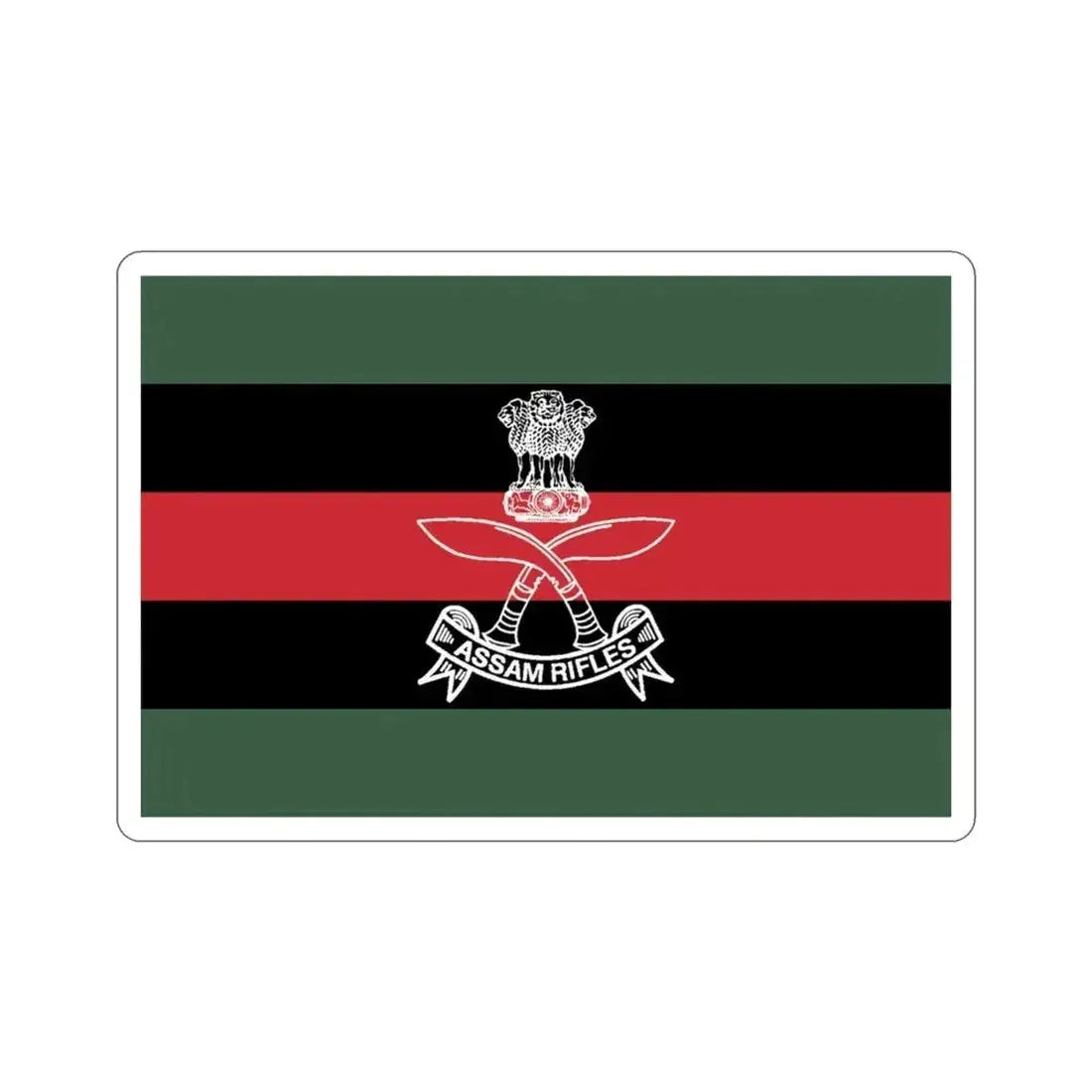 Assam Rifles Flag (India) STICKER Vinyl Die-Cut Decal - The Sticker Space