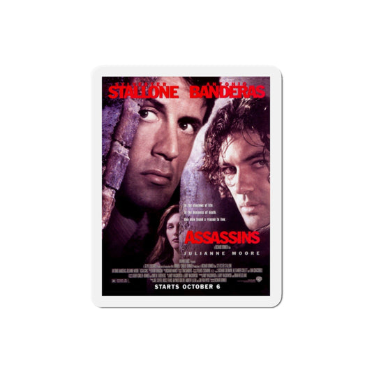 Assassins 1995 Movie Poster Die-Cut Magnet-2" x 2"-The Sticker Space