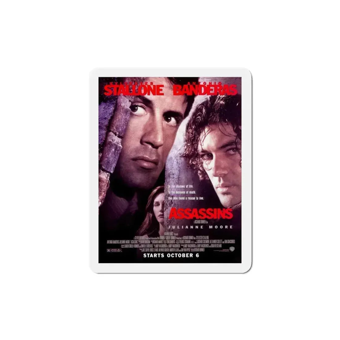 Assassins 1995 Movie Poster Refrigerator Magnet 4 Inch - The Sticker Space