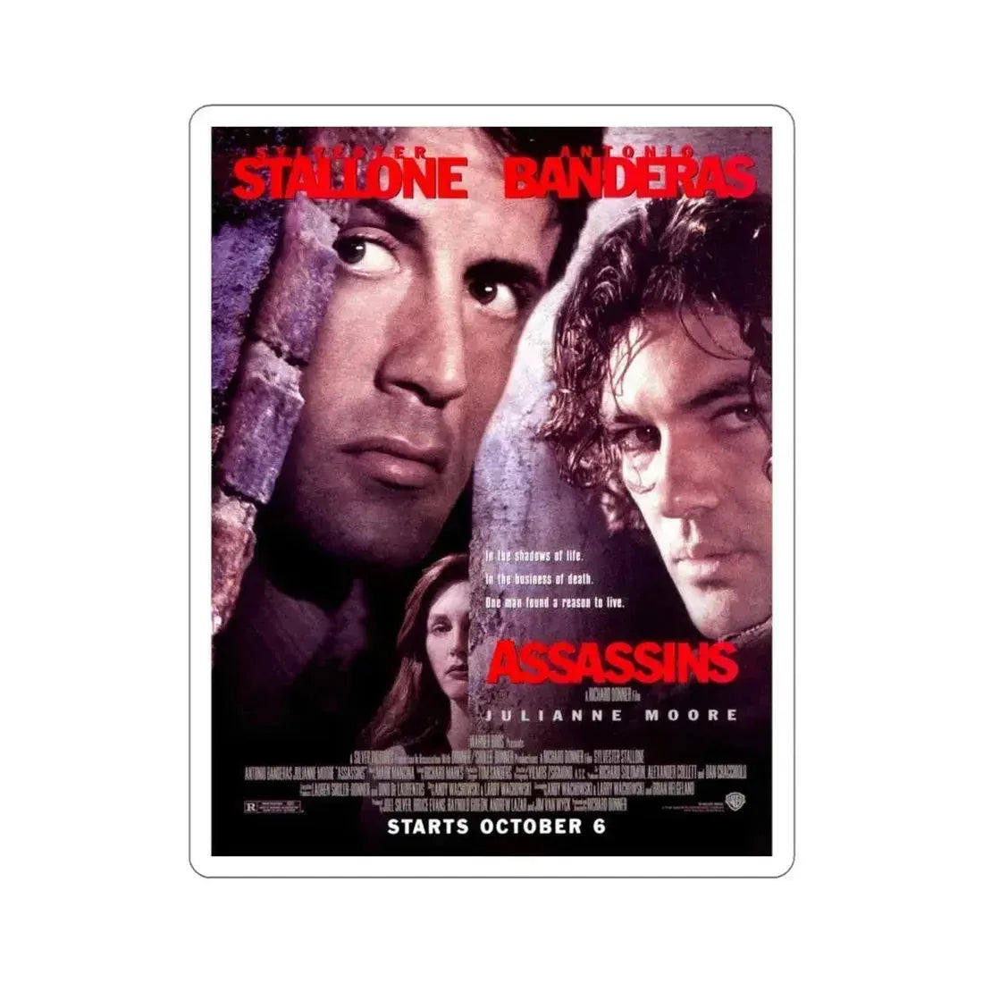 Assassins 1995 Movie Poster STICKER Vinyl Die-Cut Decal 4 Inch - The Sticker Space