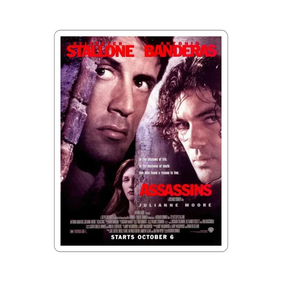 Assassins 1995 Movie Poster STICKER Vinyl Die-Cut Decal 5 Inch - The Sticker Space