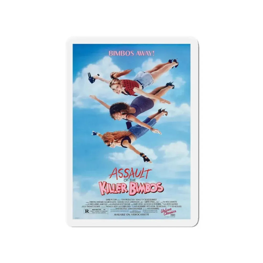 ASSAULT OF THE KILLER BIMBOS 1988 Movie Poster - Refrigerator Magnet 4 Inch - The Sticker Space