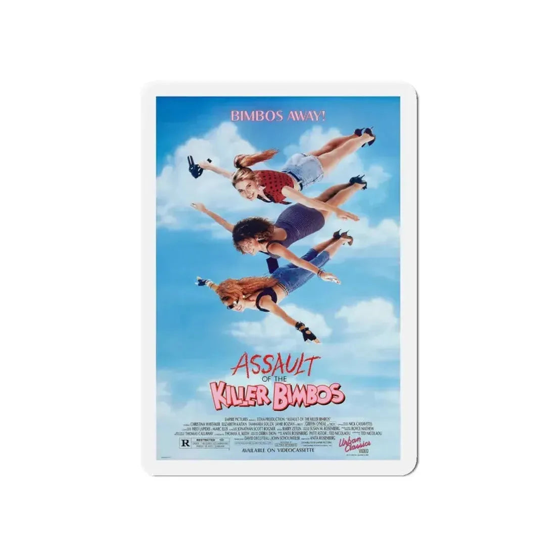 ASSAULT OF THE KILLER BIMBOS 1988 Movie Poster - Refrigerator Magnet 5 Inch - The Sticker Space