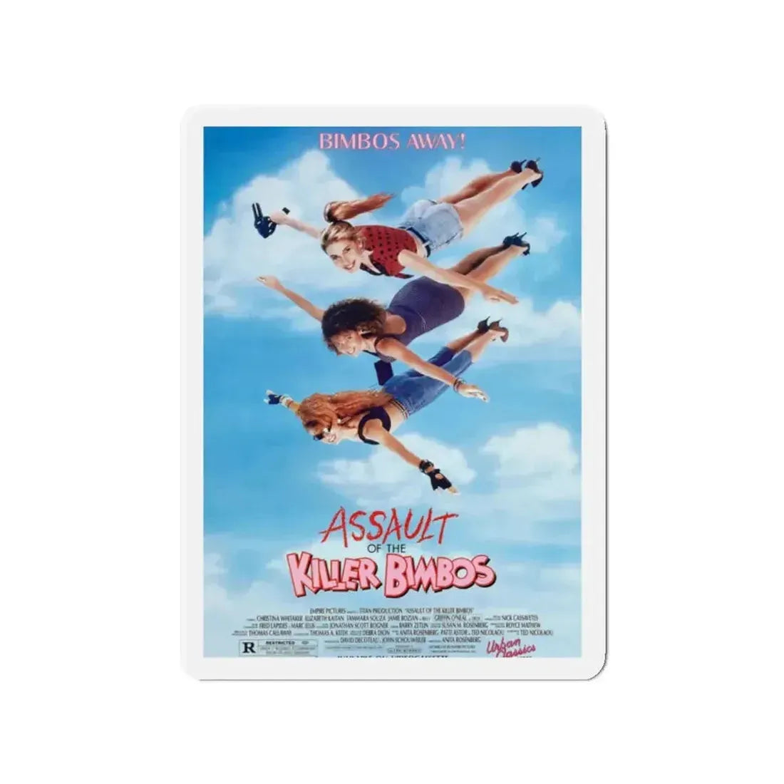 ASSAULT OF THE KILLER BIMBOS 1988 Movie Poster - Refrigerator Magnet - The Sticker Space