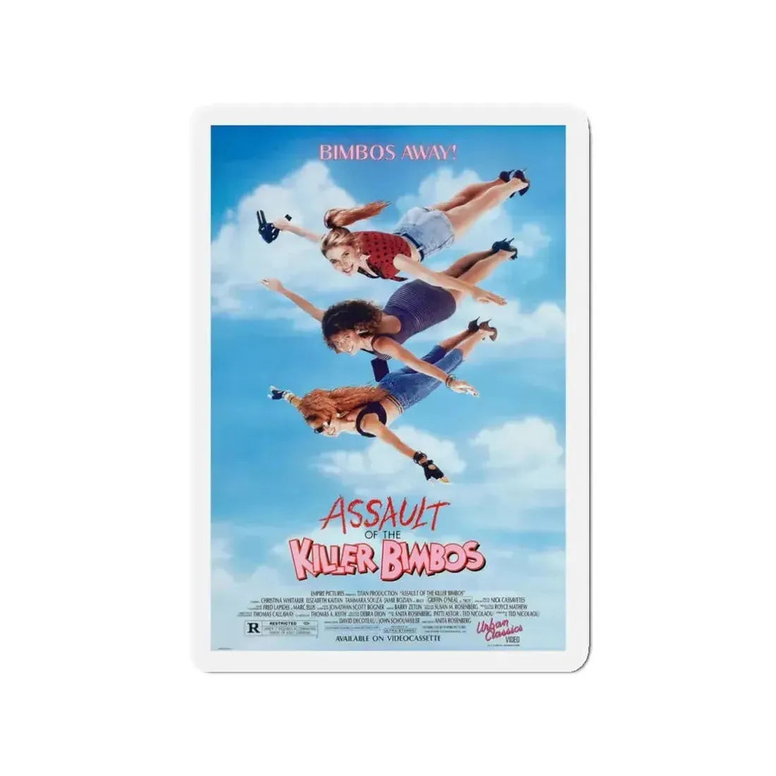 ASSAULT OF THE KILLER BIMBOS 1988 Movie Poster - Refrigerator Magnet - The Sticker Space