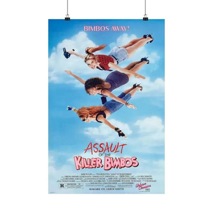 ASSAULT OF THE KILLER BIMBOS 1988 - Paper Movie Poster 16″ x 24″ Matte - The Sticker Space