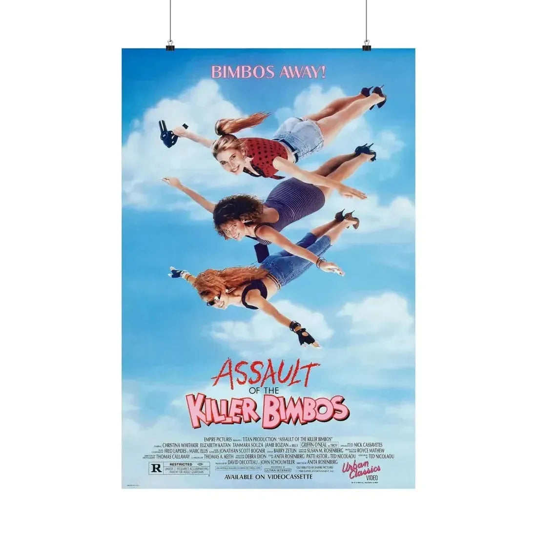 ASSAULT OF THE KILLER BIMBOS 1988 - Paper Movie Poster - The Sticker Space