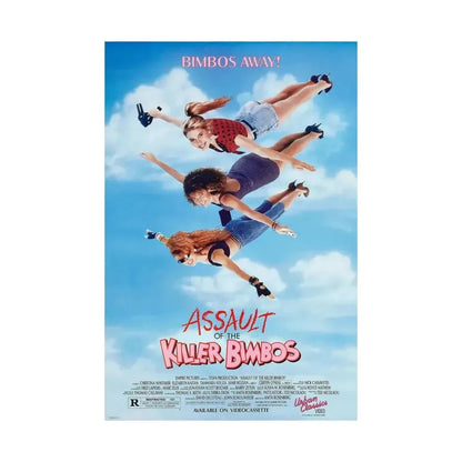 ASSAULT OF THE KILLER BIMBOS 1988 - Paper Movie Poster - The Sticker Space