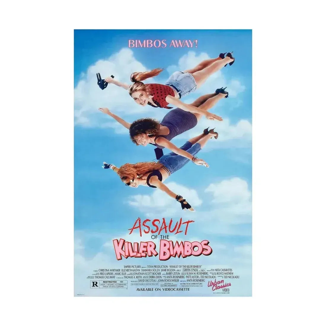 ASSAULT OF THE KILLER BIMBOS 1988 - Paper Movie Poster - The Sticker Space