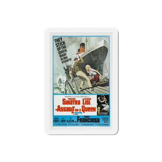 Assault on a Queen 1966 Movie Poster Refrigerator Magnet 2 Inch - The Sticker Space