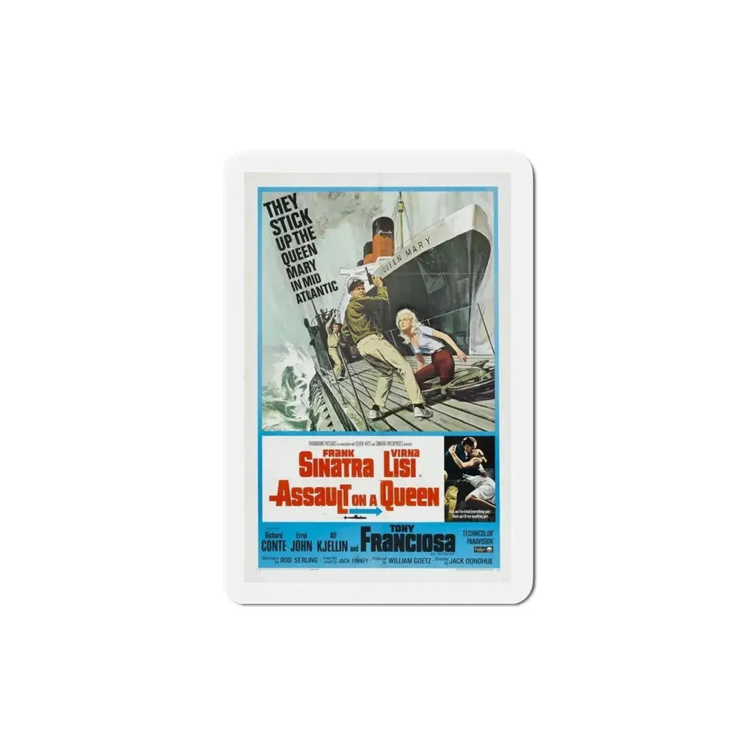 Assault on a Queen 1966 Movie Poster Refrigerator Magnet - The Sticker Space