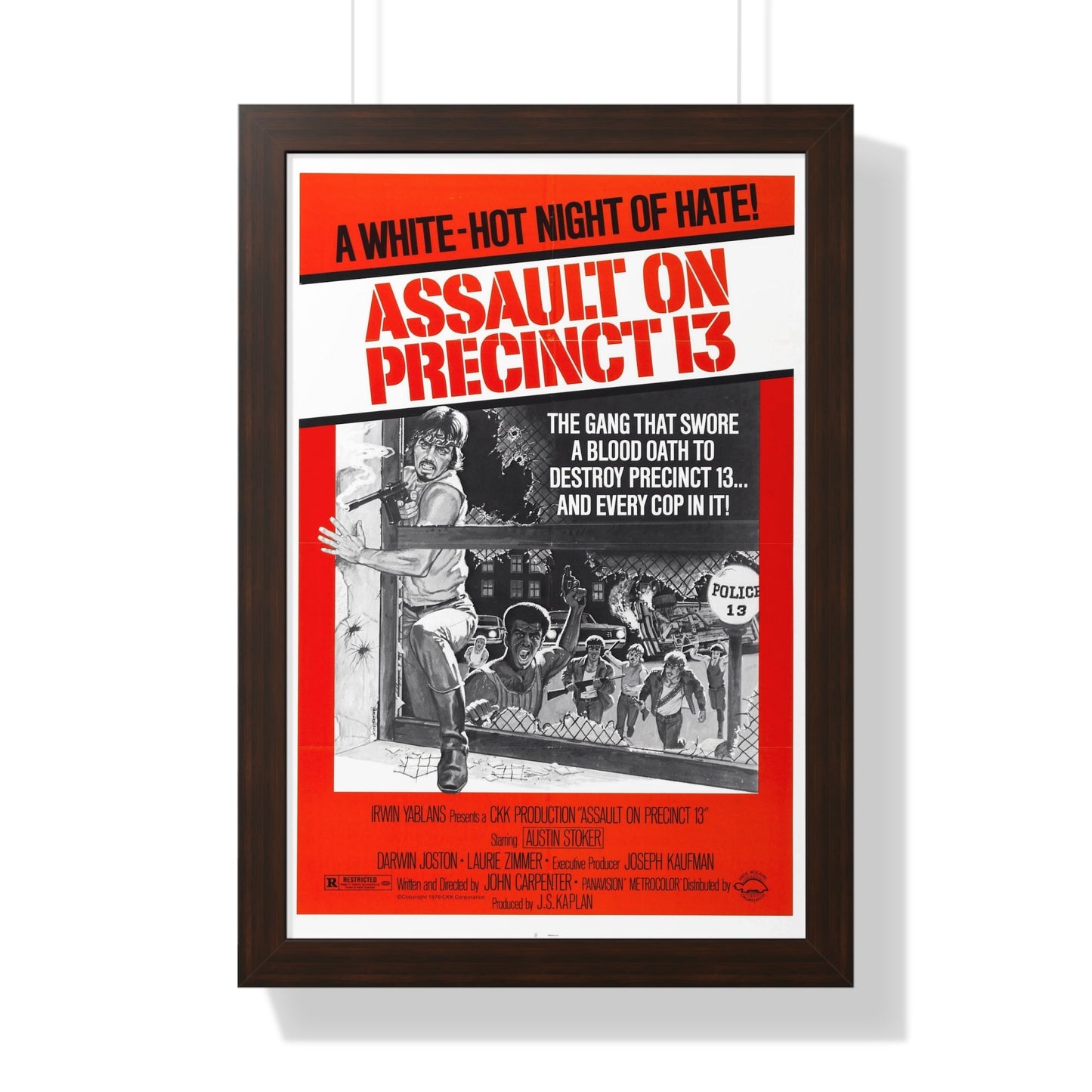 ASSAULT ON PRECINCT 13 1976 - Framed Movie Poster-16″ x 24″-The Sticker Space