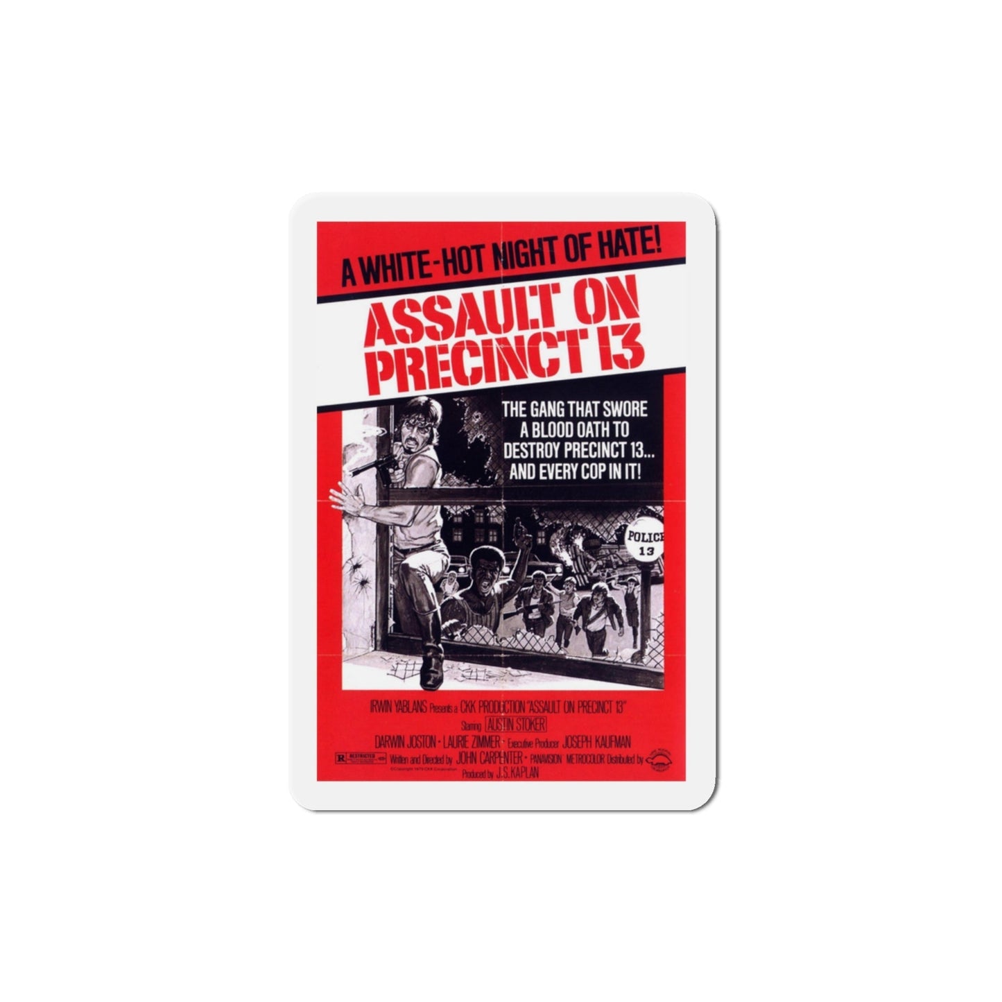 Assault on Precinct 13 1976 Movie Poster Die-Cut Magnet-3 Inch-The Sticker Space