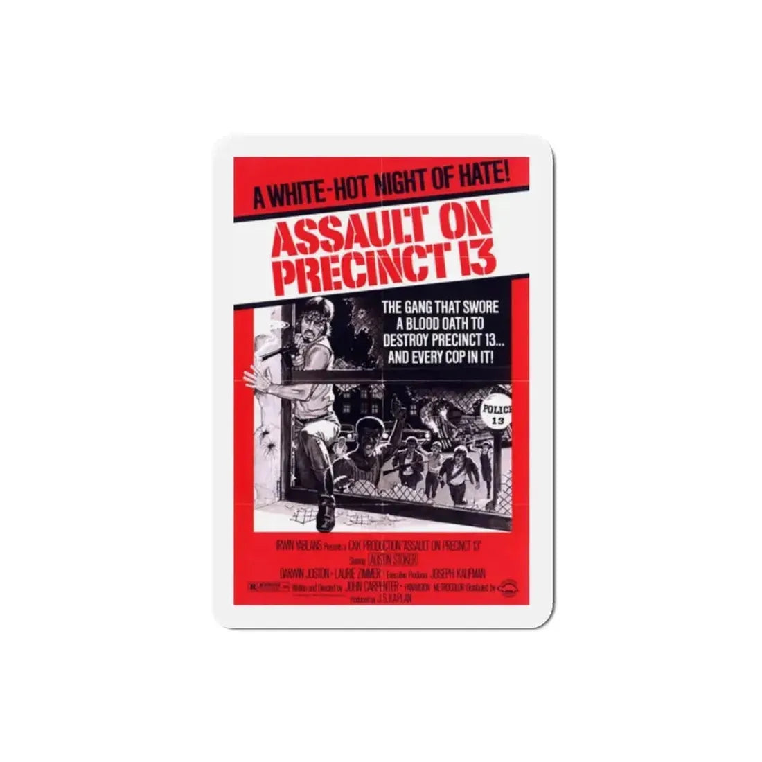 Assault on Precinct 13 1976 Movie Poster Refrigerator Magnet 2 Inch - The Sticker Space