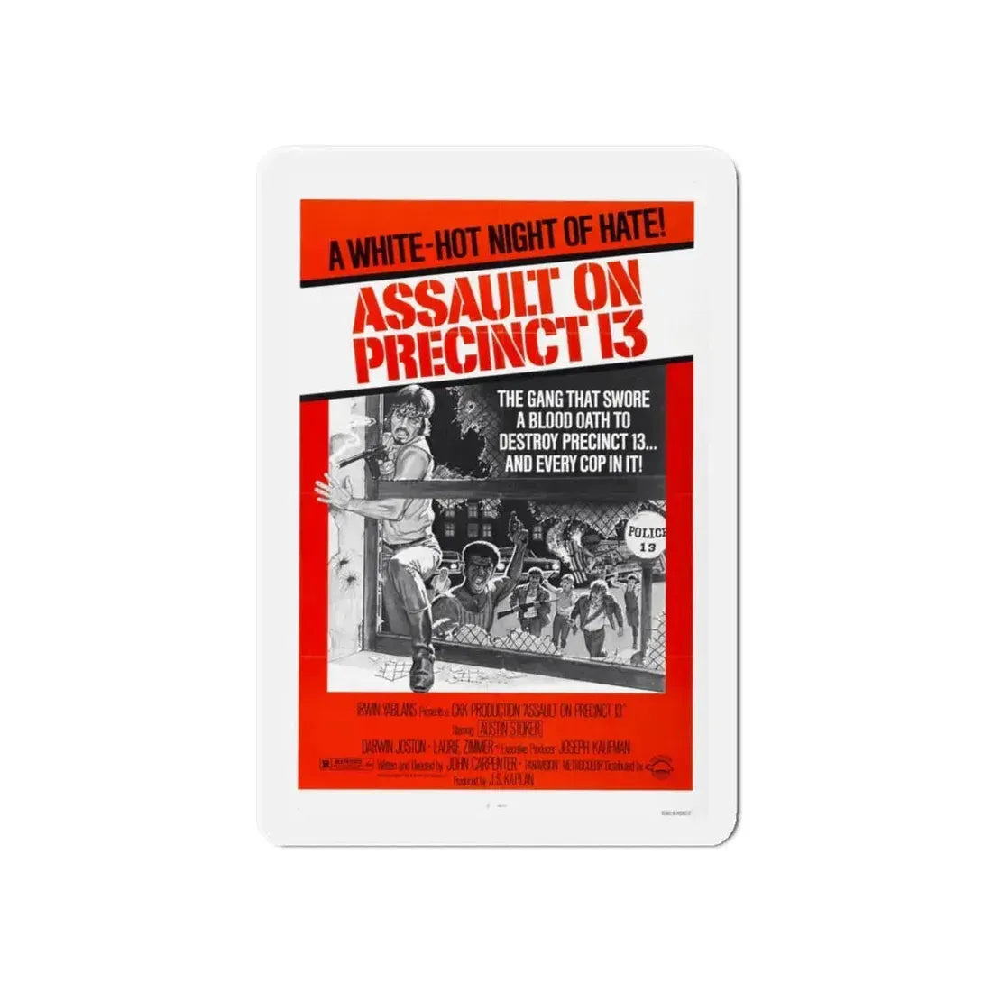 ASSAULT ON PRECINCT 13 1976 Movie Poster - Refrigerator Magnet 6 Inch - The Sticker Space