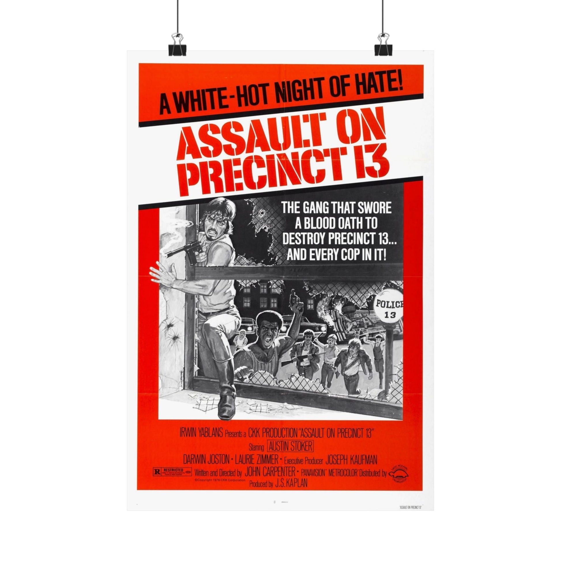 ASSAULT ON PRECINCT 13 1976 - Paper Movie Poster-12″ x 18″-The Sticker Space